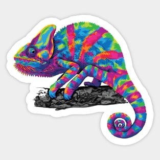 Rainbow Chameleon Sticker